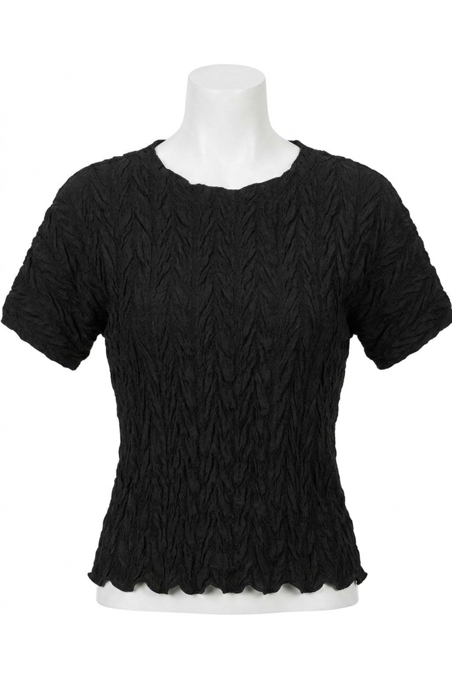 NEW FRANK LYMAN woven top in black